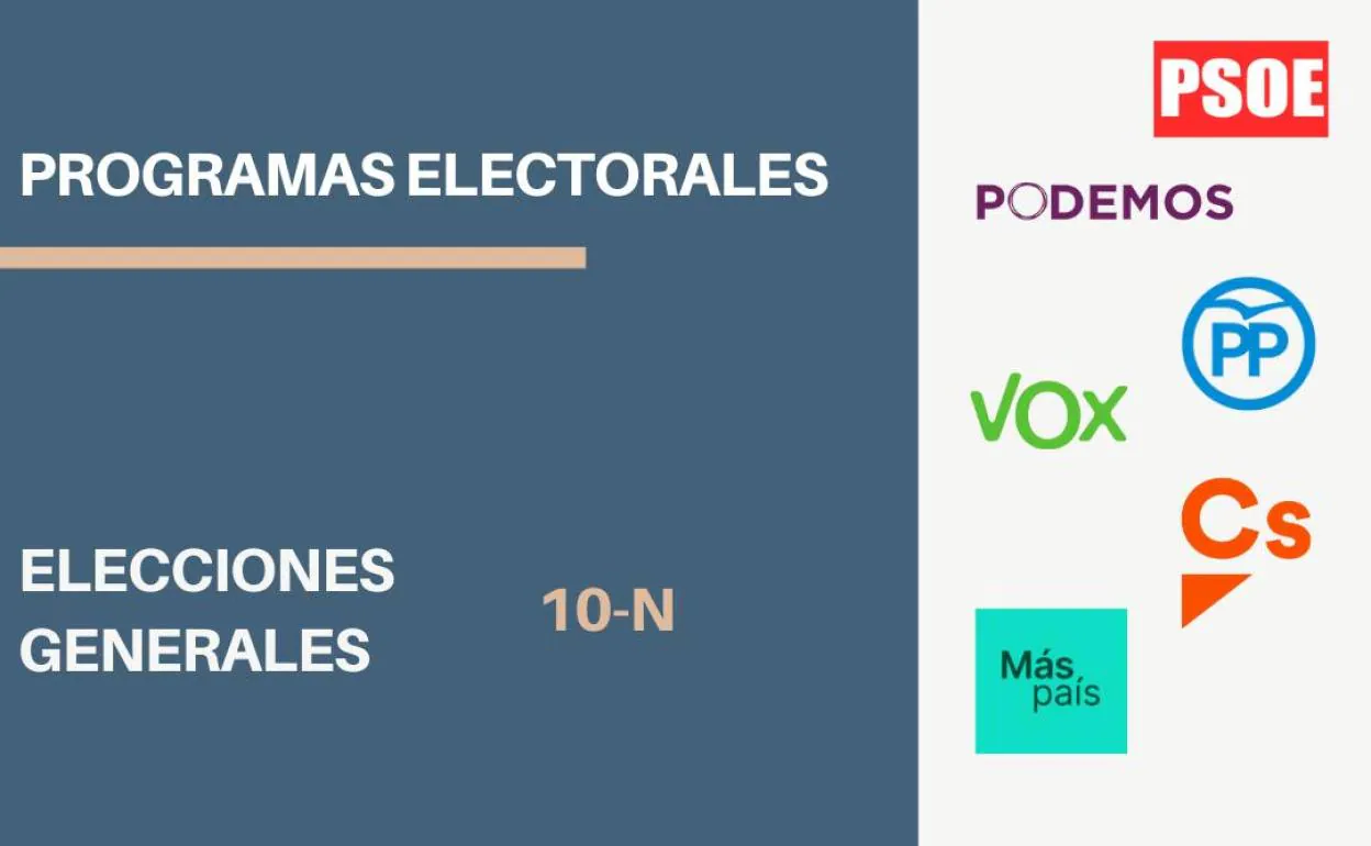 Programas electorales resumidos Vox PSOE PP C S Podemos Más País